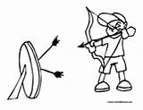 Archery Coloring Pages Colormegood Sports sketch template