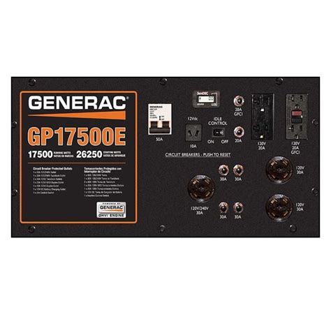 generac gpe gp series  watt portable generator ebay