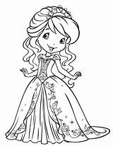 Coloring Princess Pages Girls Strawberry Shortcake Printables sketch template