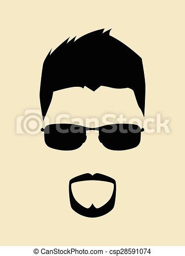 Vectors Illustration Of Cool Man Cool Man With Beards