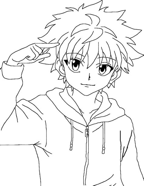 anime boys coloring page picture  printable coloring home