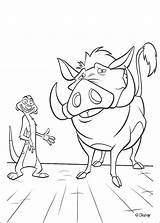Timon Pumbaa Coloring Pages Getcolorings sketch template