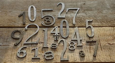 metal numbers  size font metal etsy