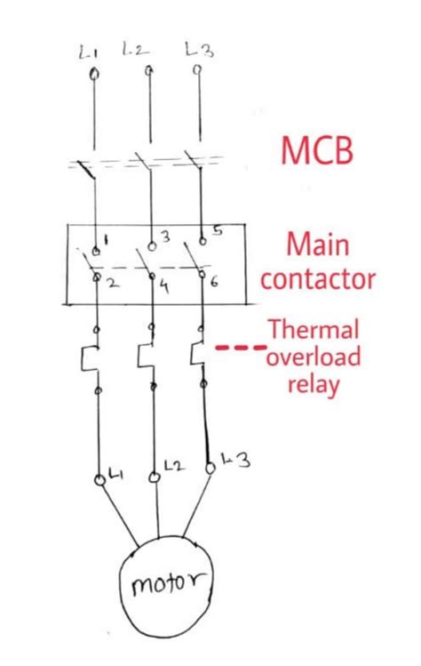 contractor wiring diagram  phase dol starter motor diagram earth bondhon