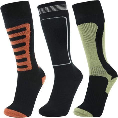 Lin 67 Merino Wool Ski Socks Thermal Warm Knee High Cushioned Socks