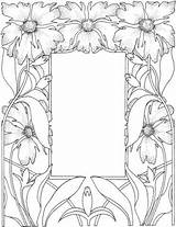 Coloring Pages Frame Adult Printable Patterns Flowers Wood Burning Colouring Frames Adults Mosaic Flower Template Advanced Templates Gorgeous Stencil Supercoloring sketch template