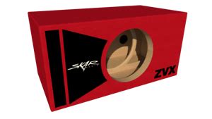 stage  limited edition ported subwoofer box skar audio zvx  red ebay