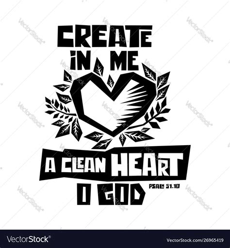 create    clean heart  god royalty  vector image