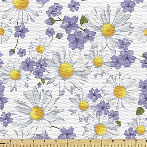floral fabric   yard blossoming chamomile wild flower summer background spring natural