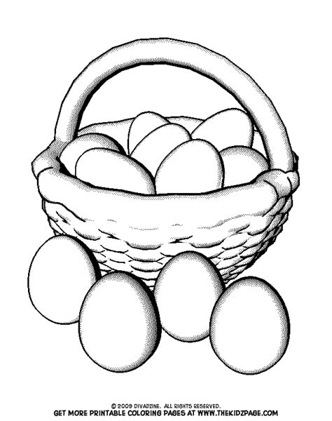 easter basket  eggs coloring page coloring pages