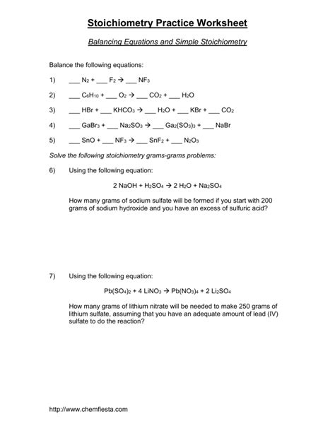 balancing equations practice worksheet chemfiesta answers tessshebaylo