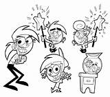 Padrinos Fairly Magicos Oddparents Timmy Odd Turner Chin Crimson Xcolorings sketch template