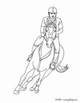 Galop Caballos Hellokids Corriendo Equestrian Colorier Pferd Caballo Jinete Coloriages Pferde Dressur Minimaliste Galope Drucken sketch template