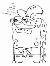 Spongebob Coloring Pages Easy Drawing Gangsta Memes Gangster Color Draw Sketch Ghetto Spongbob Step Squarepants Characters Sponge Getdrawings Bob Depression sketch template