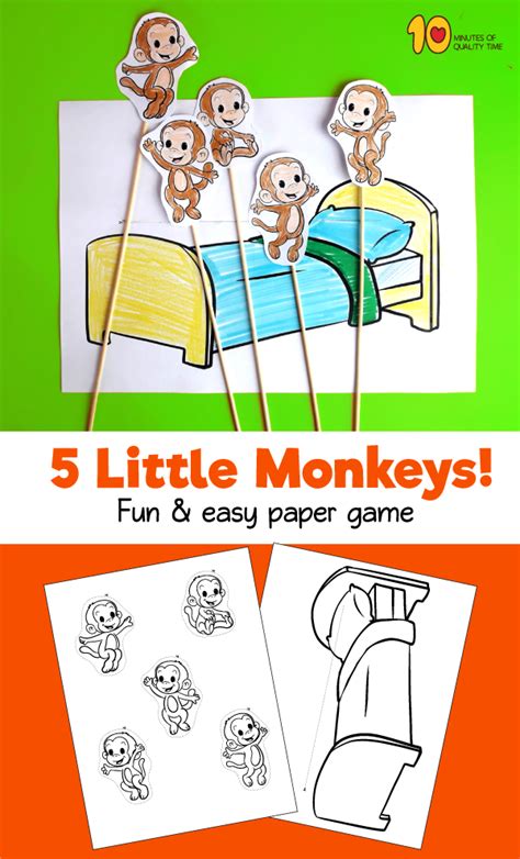 monkeys printables nursery rhyme crafts nursery rhymes poems