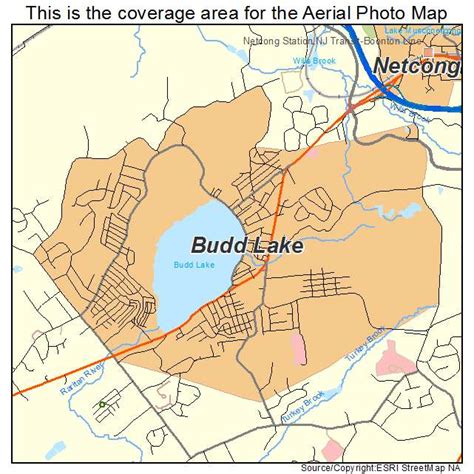 aerial photography map  budd lake nj  jersey
