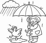Coloring Rain Pages Printable Girl Kids Duck Rainy Clipart People Clipartbest Jos Gandos Walking Colouring sketch template