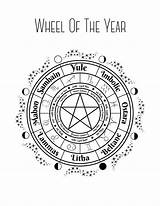 Wheel Sabbats Yule Grimoire Pagan Witchcraft Samhain sketch template