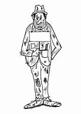 Coloring Bettler Mendigo Malvorlage Beggar Ausmalbild Mendiant Dibujos St Schulbilder Edupics sketch template