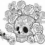 Totenkopf Caveira Tangle Keilrahmen Mexicana Roses Ausgezeichnet Desenat Skulls Ausmalen Caveiras Desenho Panzat Phoenix Mort Tête Colouring Malvorlage Impex Print sketch template