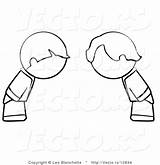 Bowing Clipart Coloring Boys Vector Outlined Blanchette Leo Boy Clipground sketch template