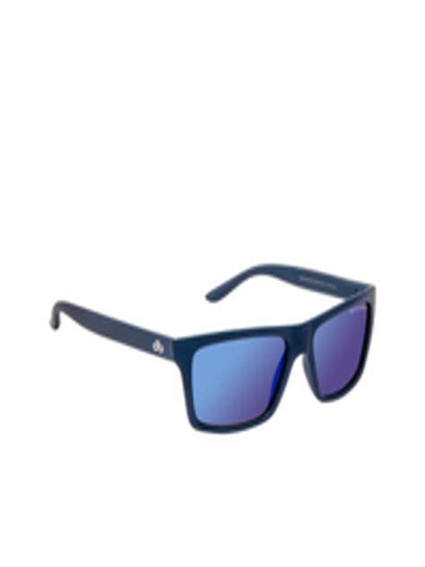 buy david blake unisex blue lens rectangle sunglasses  polarised lens spsgdb