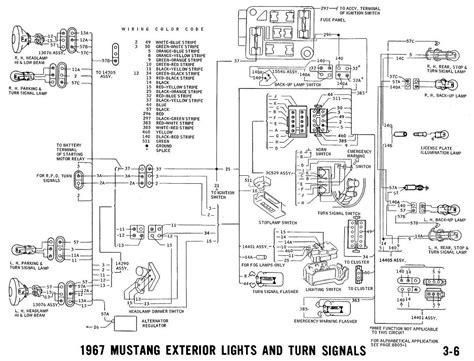 mustang turn signal diagram wiring schematic