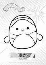 Squishmallows Squishmallow Ricky Clown Coloringpagesonly Noncommercial sketch template