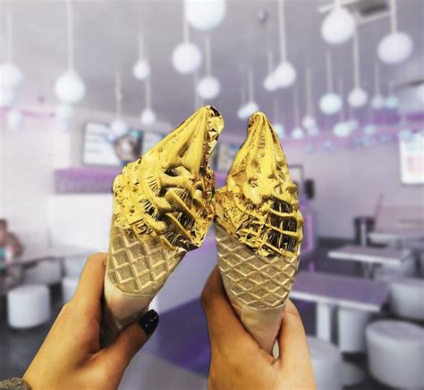 24 Karat Gold Ice Cream Anaheim S Snowopolis Debuts New Item
