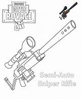 Fortnite Coloring Pages Sniper Skin Guns Easy Printable Colouring Assault Rifle Print Info sketch template