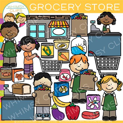 kids grocery store clip art images illustrations whimsy clips