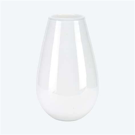 Opaque Glass Vase White By Hestia® Fy