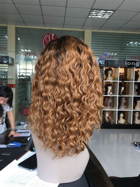 Lsy Ombre Color 1b30 1b99j Short Curly Wig Water Wave 150 Density Human