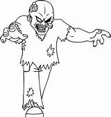 Coloring Pages Zombies Printable Zombie Kids sketch template