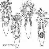 Coloring Wiccan Pages Adults Getdrawings Pagan sketch template