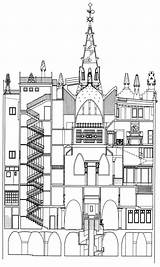 Gaudi Palau Coloriage Güell Antoni Barcelone 1890 Sagrada Enregistrée Archigraphie Espagne sketch template