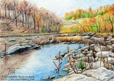 landscape drawing colored pencil google search landscape drawings