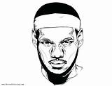 Lebron James Coloring Pages Drawing King Printable Color Kids Paintingvalley Print sketch template