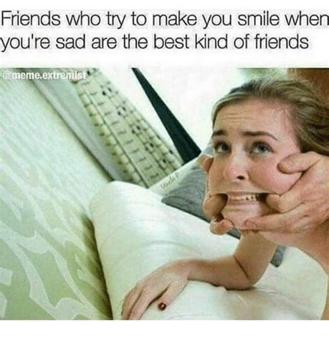 friends who try to make you smile when you re sad are the best kind of friends friends meme on