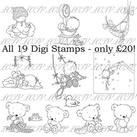 lotv digi stamp set     baby stamps jpgs etsy