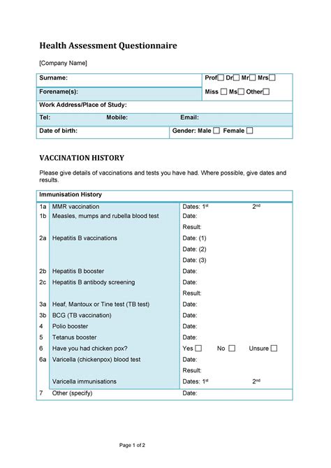 word document questionnaire template doctemplates