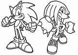 Sonic Knuckles Coloring Jogo Coloringcity Pinte sketch template