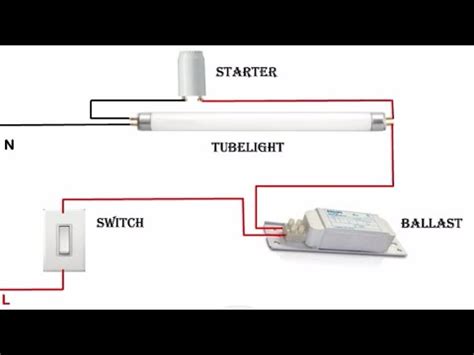 tube light circuit wiring diagram tube light connection youtube