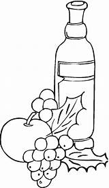 Uvas Vinho Colorir Wein Ausmalbilder Winogrona Grape Trauben Kolorowanka Ausmalbild Przetwory Bottiglia Sok Uva Kleurplaat Butelka Soku Wijnfles Fruit Grapes sketch template
