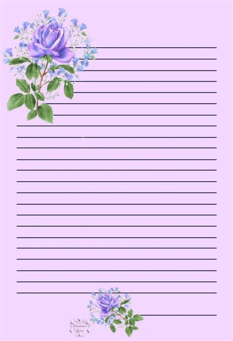 rose blu writing paper printable stationery stationery paper