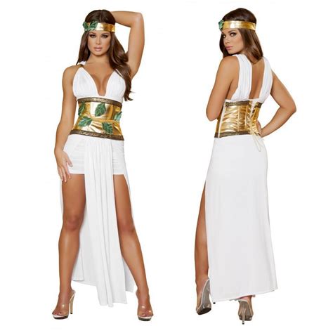 White Egyptian Princess Dress Halloween Cosplay Costume