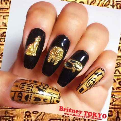 egyptian inspired nail art images  pinterest cute nails