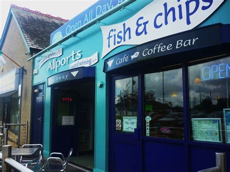 allports fish chip shop fish chips  maes pwllheli gwynedd