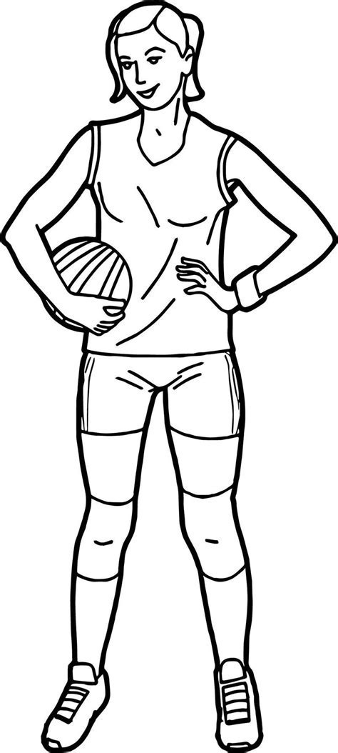 volleyball girl coloring page coloring pages