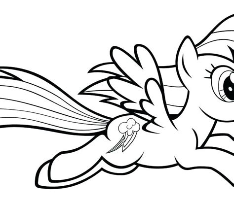 rainbow dash pony coloring pages  getdrawings